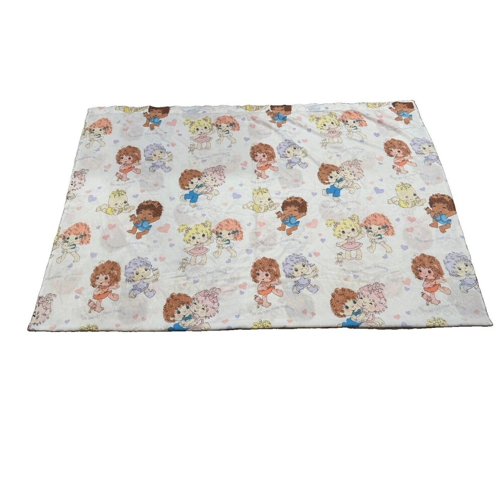 Vintage 1980's Hugga Bunch Baby Bedding Twin Flat Sheet Rare
